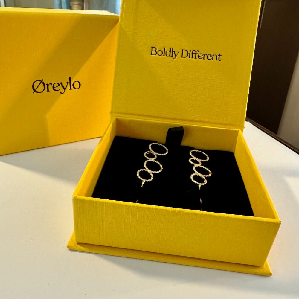 Oreylo Linked Circles Helix Hooks  --for the set (2 hooks)